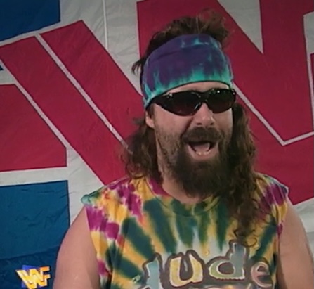 Dude Love cuts a promo at WWF One Night Only 1997