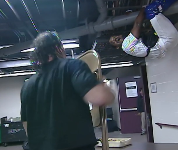 wcw-spring-stampede-2000-funk-norman Terry Funk battles Norman Smily for the hardcore title at Spring Stampede 2000