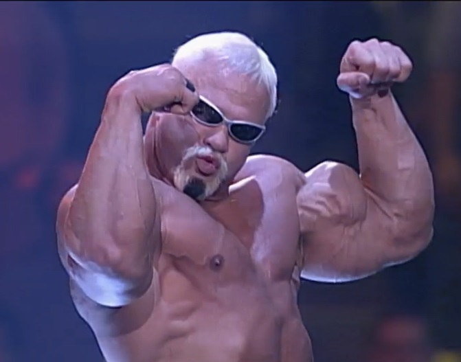 wcw-spring-stampede-2000-scott-steiner Scott Steiner poses at WCW Spring Stampede 2000