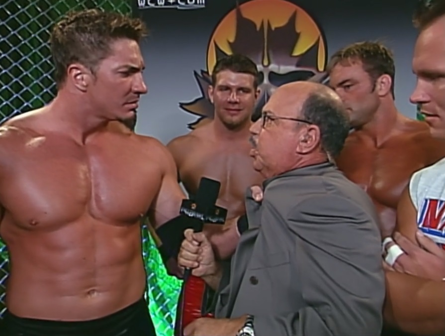 The Natural Born Thrillers intimidate Mean Gene at Fall Brawl 2000
