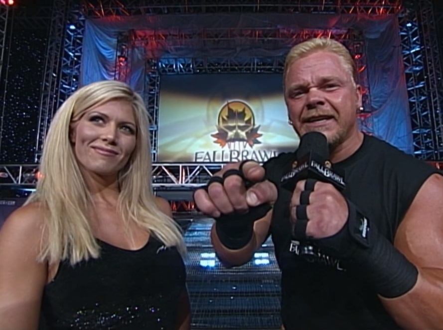 Torrie Wilson and Shane Douglas at WCW Fall Brawl 2000