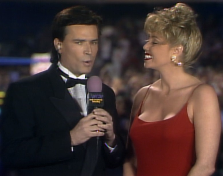 Eric Bischoff and Missy Hyatt at WCW Superbrawl 3