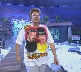 WCW Bash at the Beach 1999 - Judy Bagwell accompanied her son Buff in a boxing match agianst Booker T