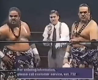 Heroes of Wrestling 1999 Review - The Samoan Swat Team with their manager Paul Adams