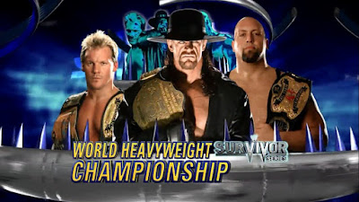 Undertaker vs. Jericho vs. Big Show match graphic for WWE Survivor Series 2009. 