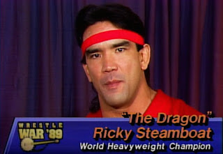 NWA - Wrestlewar 1989 - Ricky 'The Dragon' Steamboat cuts a backstage promo on hisopponent, Ric Flair 