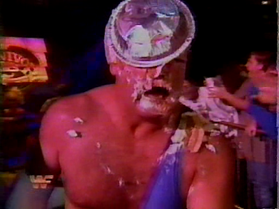 WWF / WWE - Survivor Series 1994: Jerry 'The King' Lawler got a pie in the face courtesy of Doink The Clown