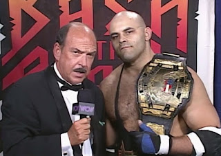 WCW REVIEW - BASH AT THE BEACH 1996 - Konnan speaks to Mean Gene about his US Title Defence Against Ric Flair