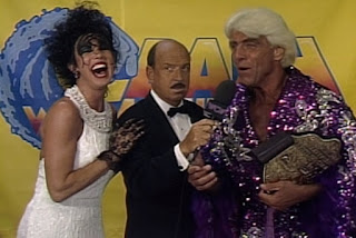 WCW Bash at the Beach 1994 - Mean Gene Okerlund interviews Ric Flair and Sensuous Sherri