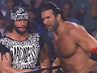 WCW Fall Brawl 1997 - Randy Savage and Scott Hall faced Lex Luger and Dallas Page