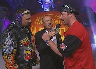 WCW Halloween Havoc 1998 - Buff Bagwell begs Rick Steiner to let him be in Rick's corner against Scott Steiner