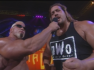 WCW Halloween Havoc 1998 - Scott Steiner and The Giant challenge Rick Steiner & Buff Bagwell to a match