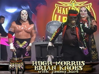 WCW Halloween Havoc 1998 - Hugh Morrus, Brian Knobs and Jimmy Hart of The First Family