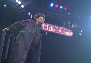 WCW New Blood Rising 2000 - Buff Bagwell's mum featured in a Judy Bagwell on a pole match