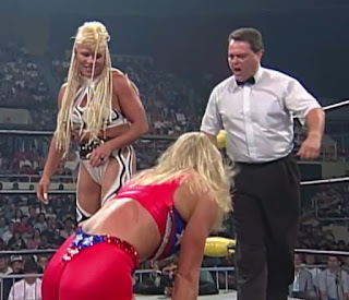 Luna Vachon dominates Madusa at WCW Slamboree 1997