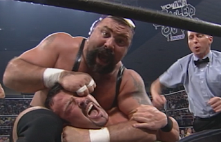 WCW Souled Out 1998 - Rick Steiner face mauls Buff Bagwell