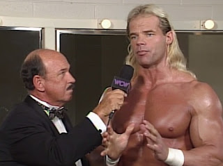 WCW WORLD WAR 3 1996 - Mean Gene interviewed Lex Luger