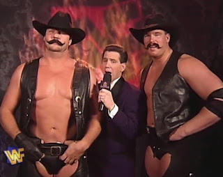 WWF / WWE - Wrestlemania 13 - Todd Pettengill interviews The New Blackjacks