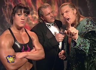 WWF / WWE - Wrestlemania 13 - Doc Hendrix interviews Triple H (w/ Chyna)