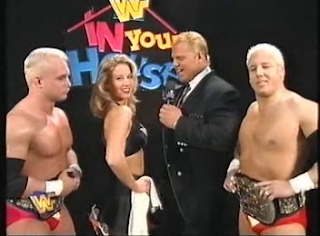 WWF / WWE - IN YOUR HOUSE 7 - GOOD FRIENDS BETTER ENEMIES - Mr. Perfect interviews Sunny and the Body Donnas