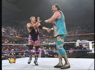 WWF / WWE - IN YOUR HOUSE 7 - GOOD FRIENDS BETTER ENEMIES - Jake Roberts works over Owen Hart