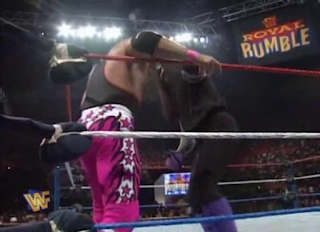 WWF / WWE Royal Rumble 1996: The Undertaker challenged Bret Hart for the WWF Championship