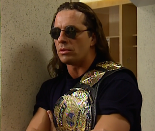 WWE / WWF - WRESTLEMANIA 12 - WWF Champion Bret Hart gave a backstage promo before facing Shawn Michaels