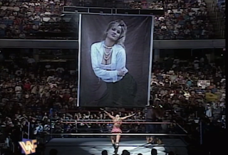 WWF / WWE SUMMERSLAM 1996 - Sunny revealed a picture of herself after her team beat the Godwins, The Body Donnas, and The New Rockers