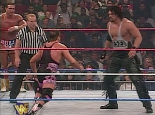 WWF / WWE - In Your House 12 - It's Time: British Bulldog & Owen Hart defended the tag titles against Fake Diesel & Razor Ramon