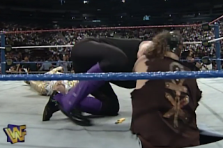 WWF / WWE - IN YOUR HOUSE 9: International Incident - Mankind drags Undertaker underneath the ring