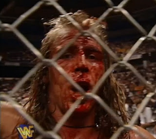 WWE / WWF - In Your House 18: Badd Blood - A bloody Shawn Michaels tries to escape from The Undertaker