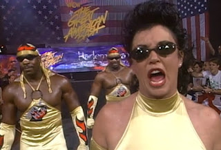 WCW Great American Bash 1997 - Sherri leads Booker T & Stevie Ray - Harlem Heat