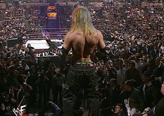 WWE / WWF Royal Rumble 2000 - Jeff Hardy prepares to dive at Madison Square Garden