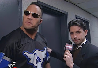 WWE / WWF Royal Rumble 2000 - Michael Cole interviews The Rock