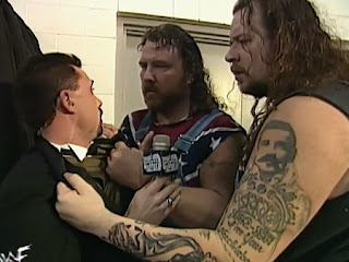 WWE / WWF Royal Rumble 1998 - The Godwins demand Michael Cole tell them where Steve Austin is