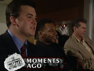 WWE / WWF Royal Rumble 1998 - Iron Mike Tyson hangs with Shane and Vince McMahon