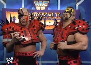 WWF ROYAL RUMBLE 1991 - The Legion of Doom vow to win the Rumble match