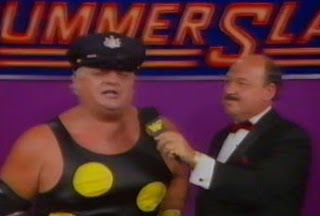 WWF / WWE Summerslam 1989 - Dusty Rhodes cuts a promo on his Summerslam opponent, The Honky Tonk Man