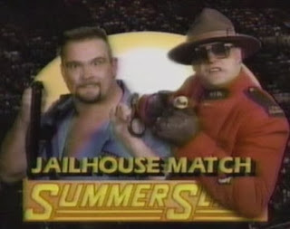 WWF / WWE: Summerslam 1991 -  The Big Boss Man and The Mountie clashed in a 'Jailhouse match'