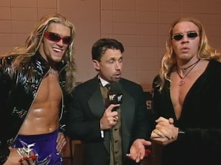 WWE / WWF - Summerslam 1999 - Michael Cole interviews Edge & Christian