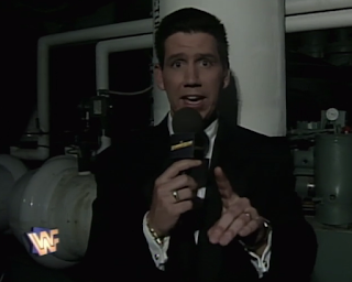 WWF / WWE SUMMERSLAM 1996 - Todd Pettengill interviewed Mankind in the boiler room