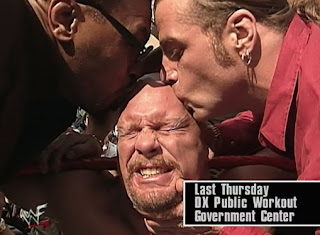 WWE / WWF - Wrestlemania 14 Review  -  Mike Tyson & Shawn Micahels kiss Mike Tyson at the DX Public Work Out