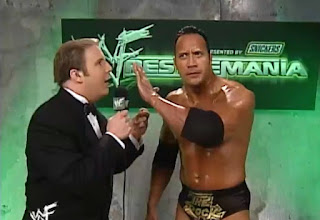 WWE / WWF Wrestlemania 2000 - The Rock shuts up Kevin Kelly