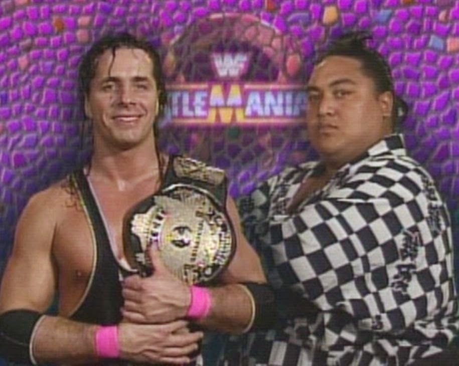 WWE / WWF WRESTLEMANIA 9: Yokozuna challenged Bret 'The Hitman' Hart for the WWF title