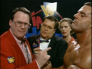 WWF / WWE - In Your House 5: Jim Cornette with Davey Boy Smith The British Bulldog and Dianna Smith