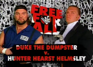 WWF / WWE Royal Rumble 1996: Triple H faced Duke 'The Dumpster' Droese in the Free for All