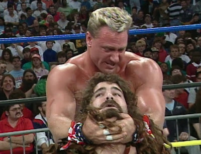 WCW Starrcade 1991 - Todd Champion gets the better of Cactus Jack