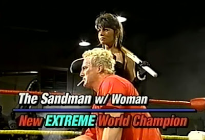 ECW Hostile City Showdown 1995 - Woman and new ECW Champion Shane Douglas