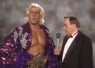 WCW / NWA Great American Bash 1989 -  Gordon Sollie speaks to Nature Boy Ric Flair