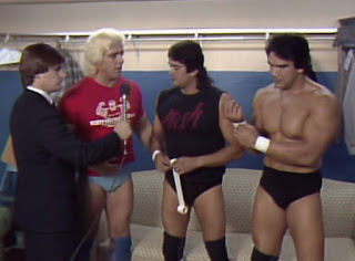 NWA Starrcade 83: A Flare for the Gold - Ric Flair chats to Jay Youngblood and Ricky Steamboat backstage